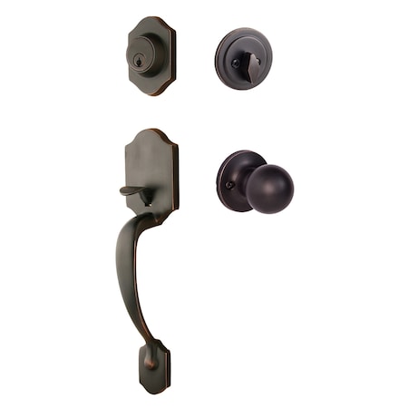 Sure-Loc Hardware Sure-Loc Hardware Coral Handleset, Tahoe Handleset Trim, Vintage Bronze CR507-TA 11P